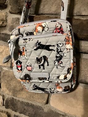 Vera Bradley Easy RFID Crossbody bag featuring the 'Dog Show' pattern